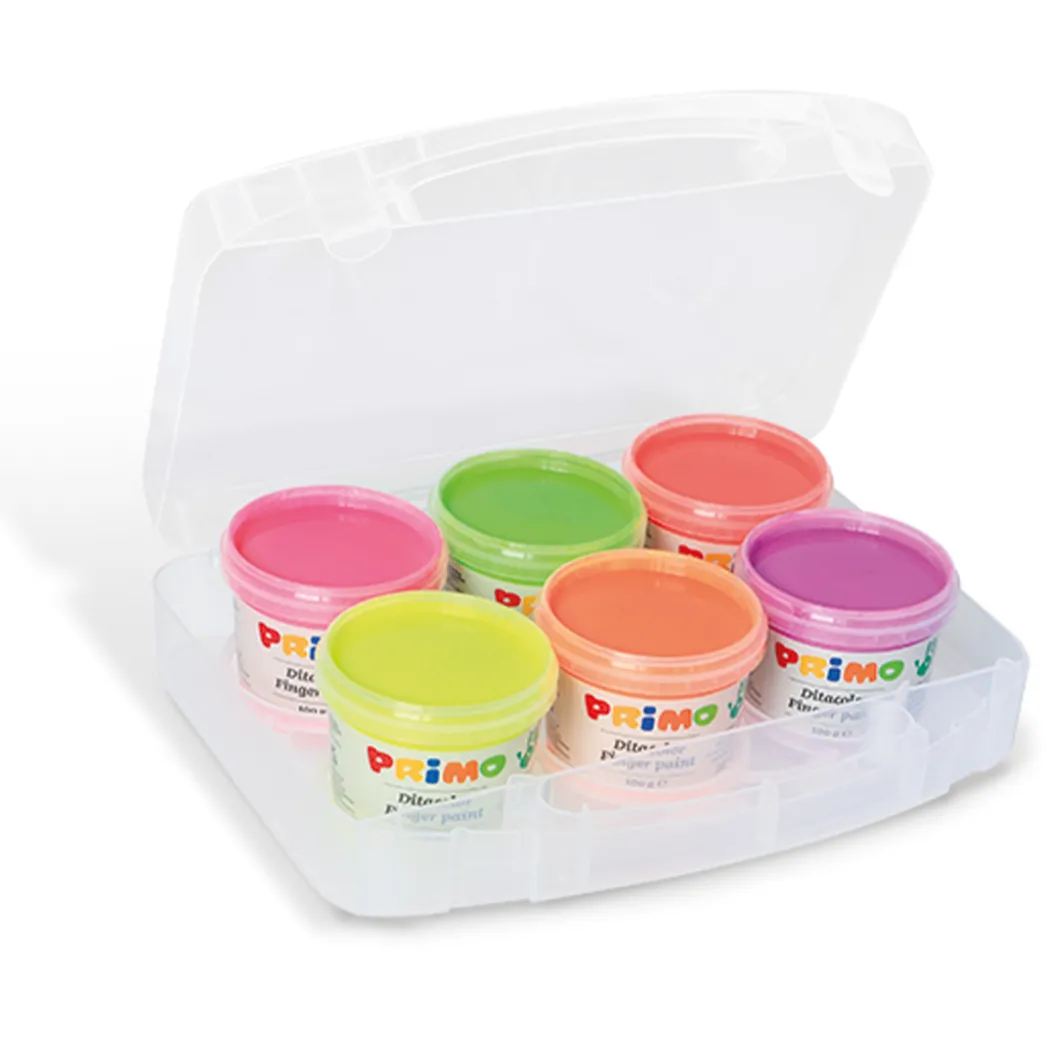 Fingerfärg Fluo-set 6x100g