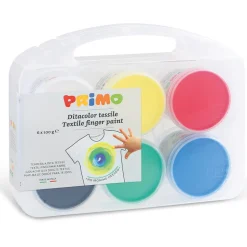 Fingerfärg för textil Basic-set 6x100g