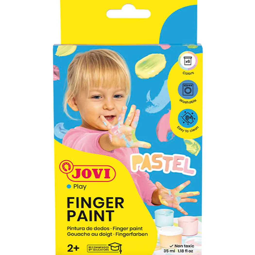 Fingerfärg 6x35 ml Pastellfärger (2 år+)