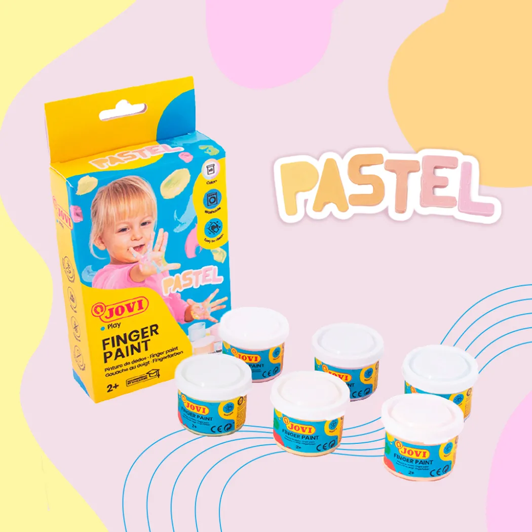 Fingerfärg 6x35 ml Pastellfärger (2 år+)