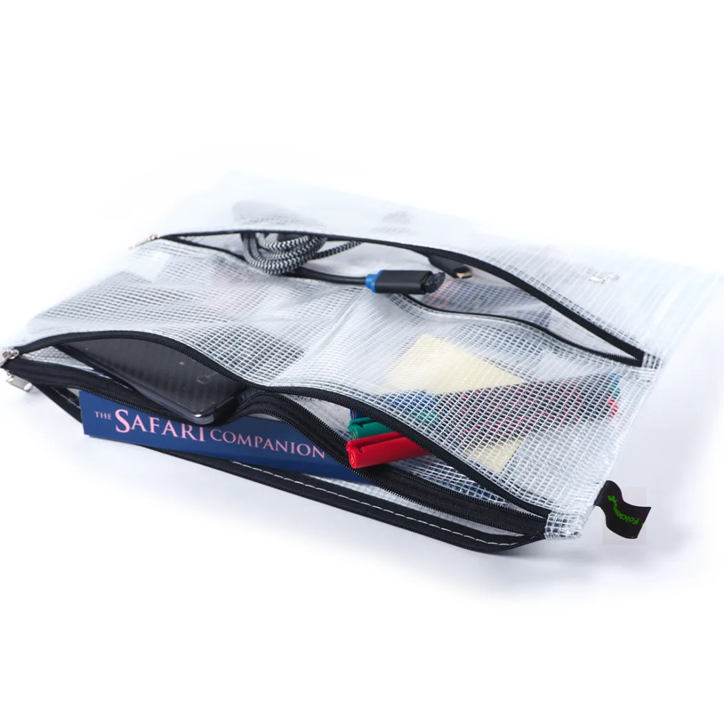 Fodral Mesh Dubbelzipper A4