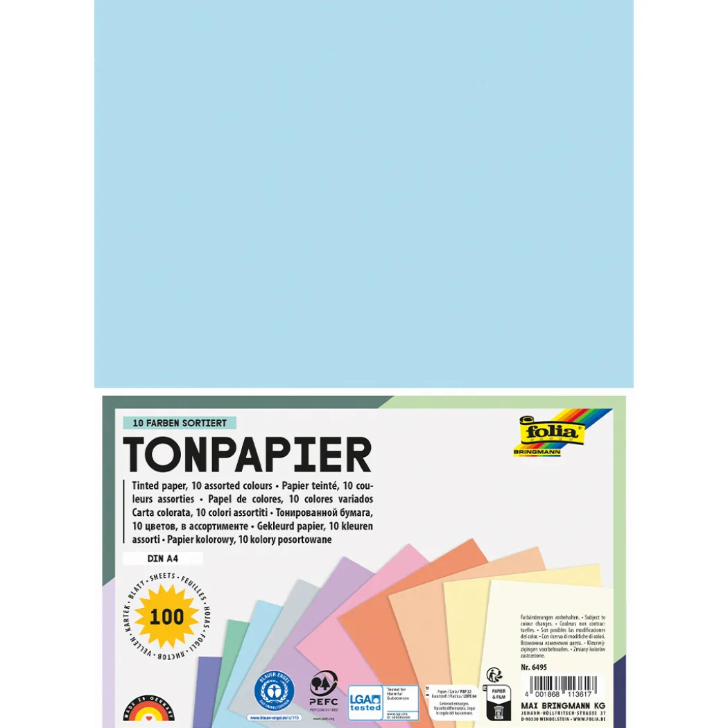 Färgat papper Pastell A4 100 Ark