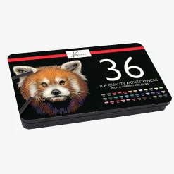 Färgpennor Artist 36-set plåtlåda