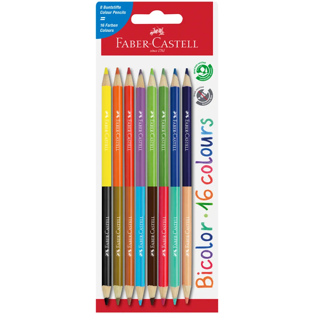 Färgpennor Bicolor 8-set