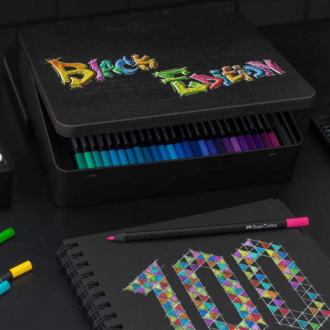Färgpennor Black Edition 100-set