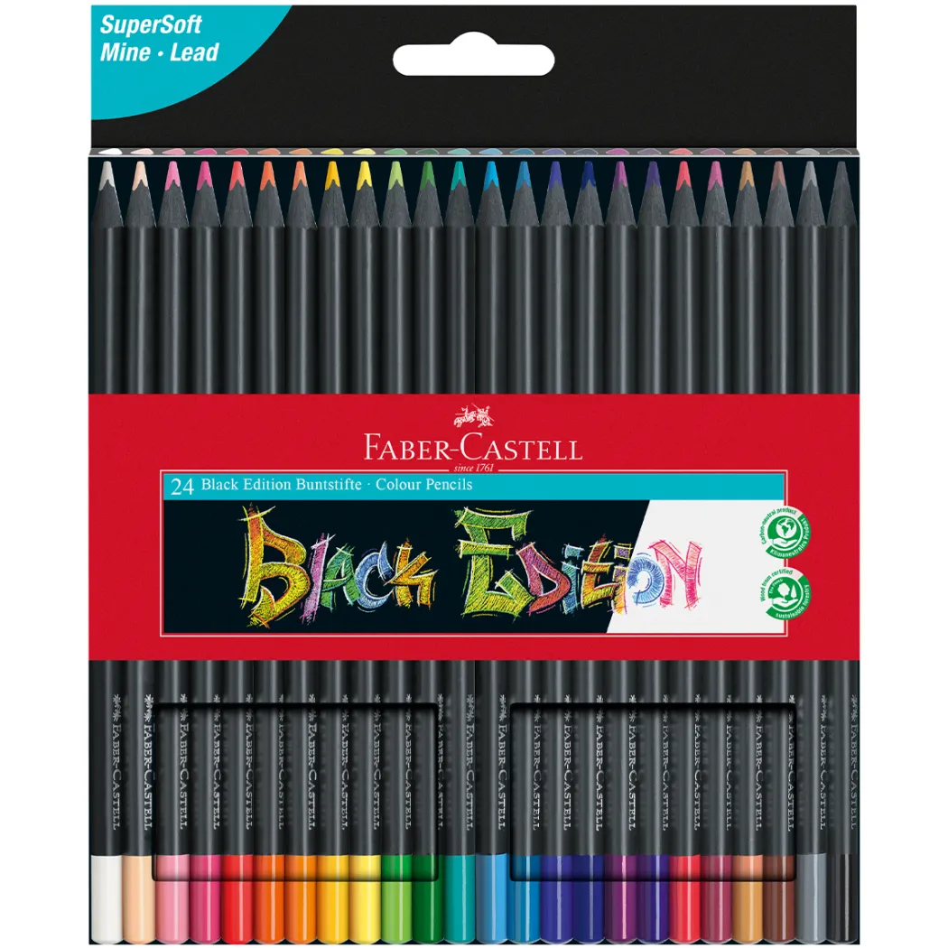 Färgpennor Black Edition 24-set