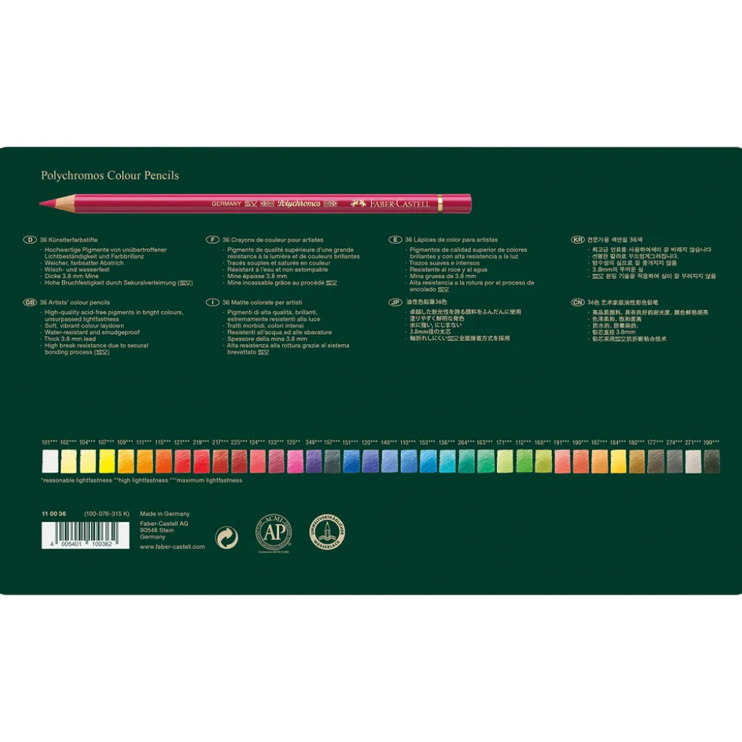 Färgpennor Polychromos 36-set