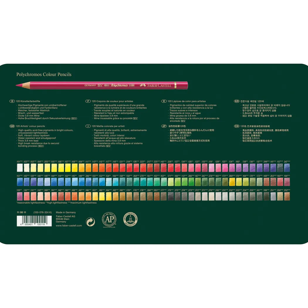 Färgpennor Polychromos 120-set