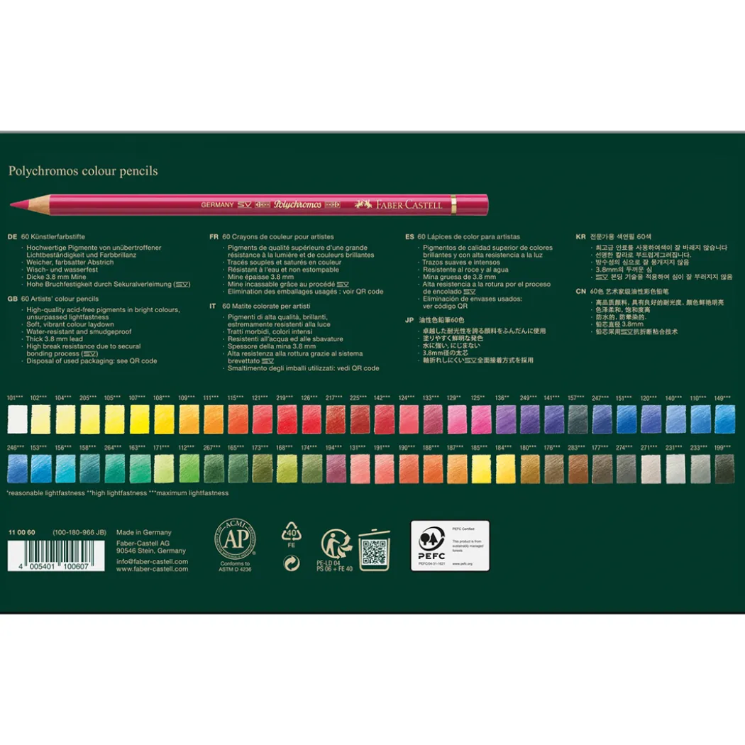 Färgpennor Polychromos 60-set