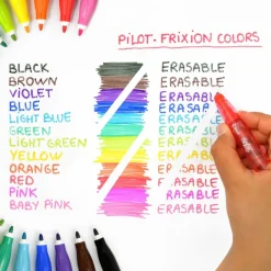 Frixion Colors 12-pack Raderbara Tuschpennor (3 år+)