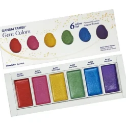 Gansai Tambi Akvarell 6-set Gem Colors