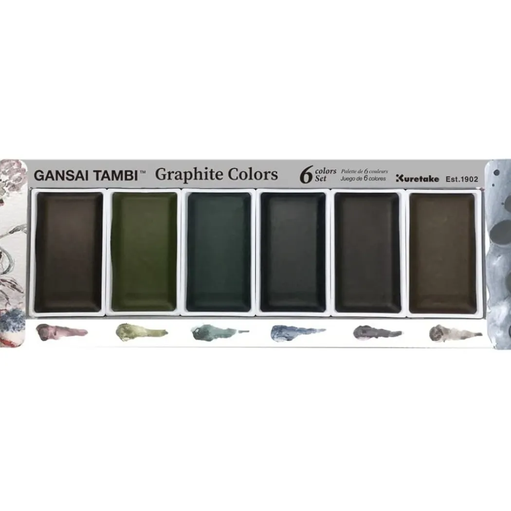 Gansai Tambi Akvarell 6-set Graphite Colors