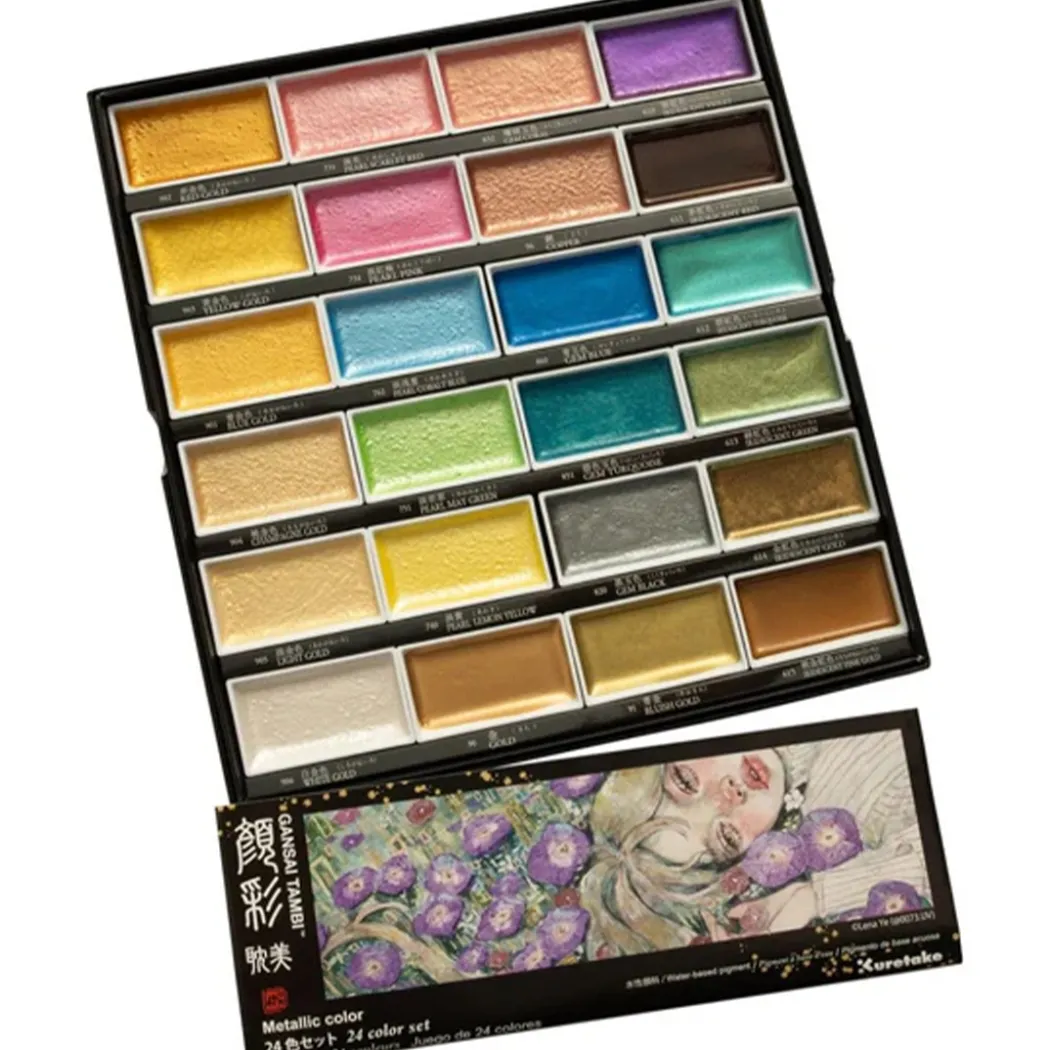 Gansai Tambi Akvarell 24-set Metallic 2