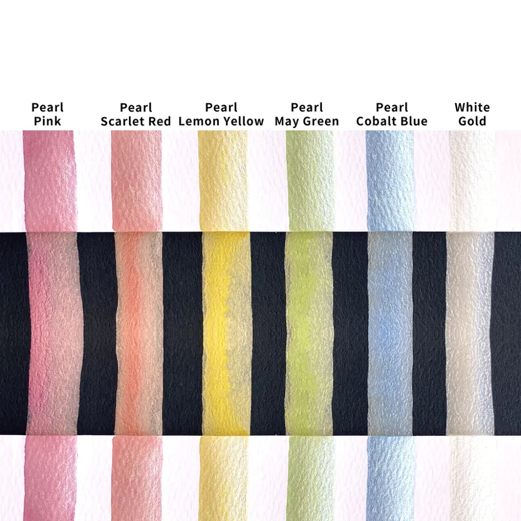 Gansai Tambi Akvarell 6-set Pearl Colors