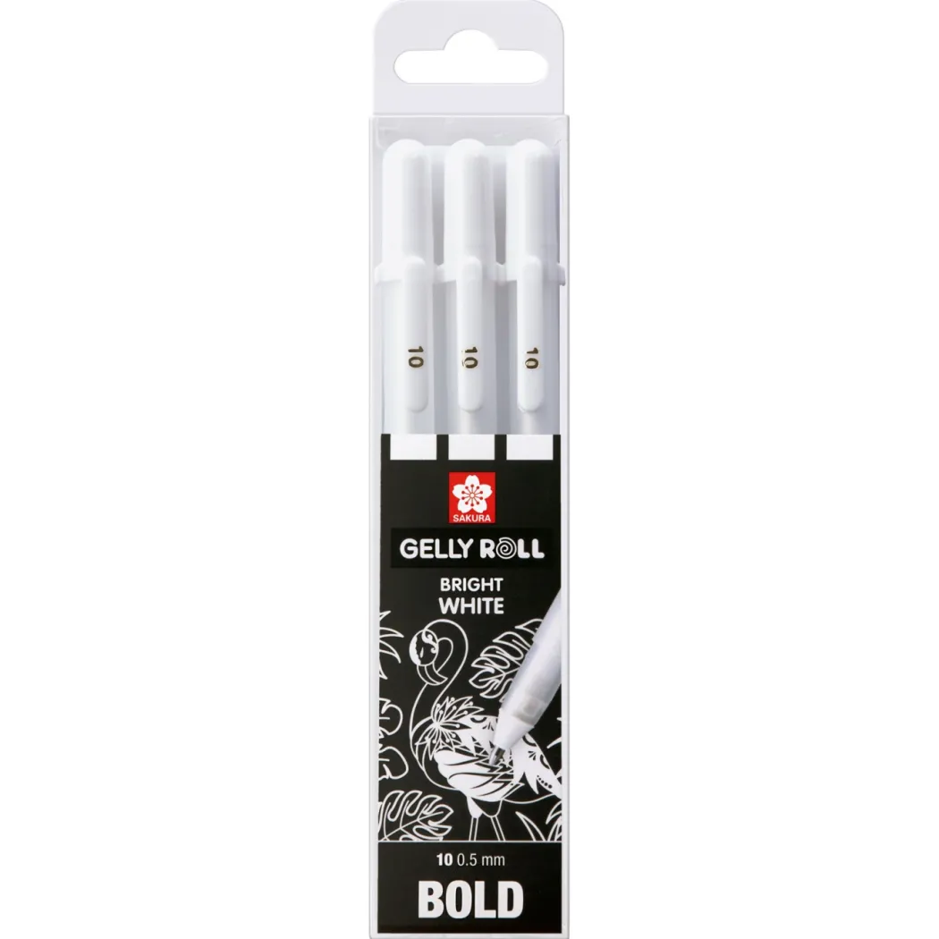 Gelly Roll Basic White 3-pack Bold