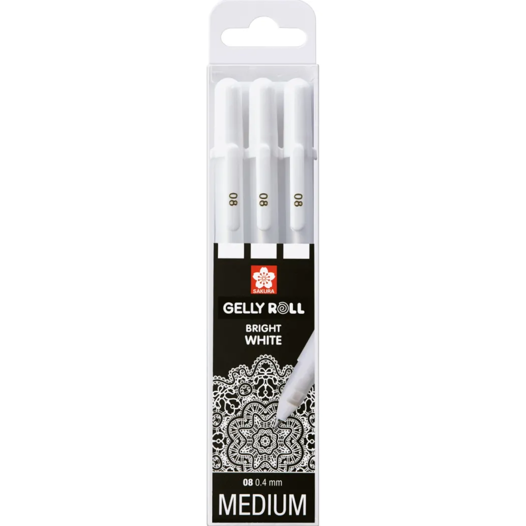 Gelly Roll Basic White 3-pack Medium