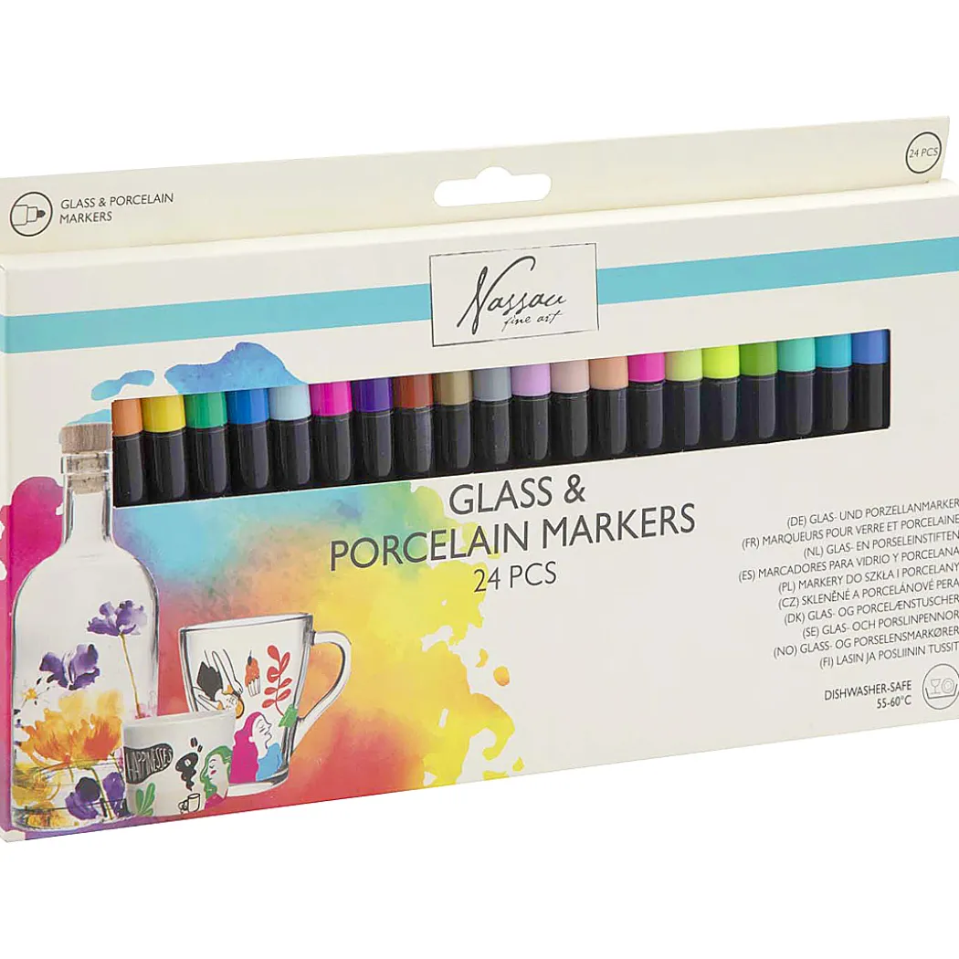 Glas- och porslinpennor 24-set