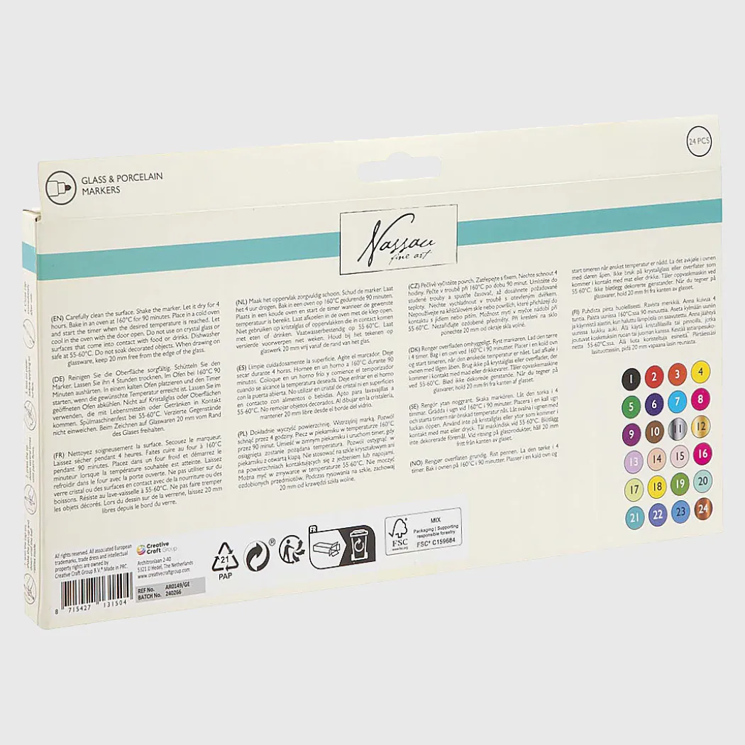 Glas- och porslinpennor 24-set