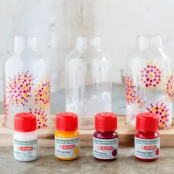 Glas & Porslinsfärg Transparent Set 4 x 30 ml Rosa Frost