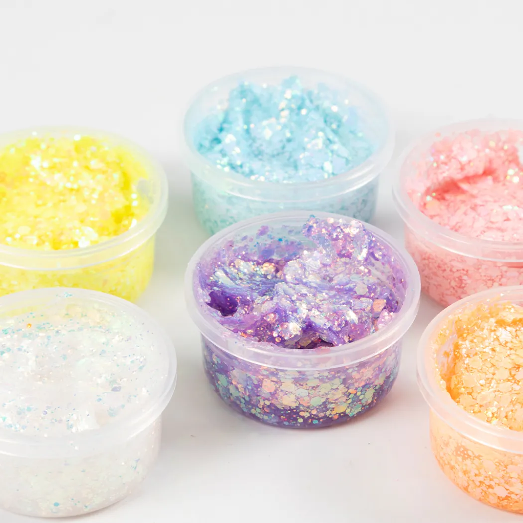Glitterlera 6x20 ml Pastell