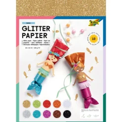 Glitterpapper 10 Ark