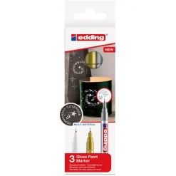 Gloss Paint Marker Extra-Fine 3-set Metallic