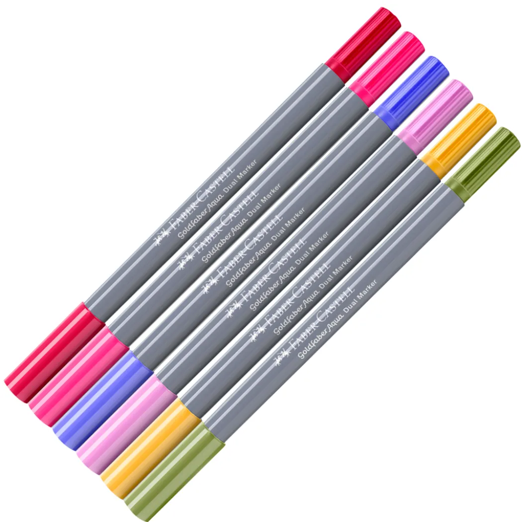 Goldfaber Aqua Dual Marker 6-set Flowers