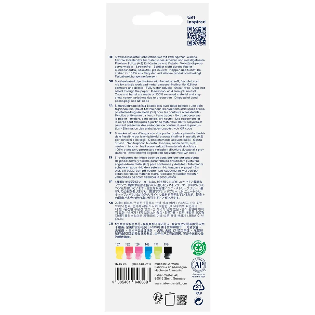 Goldfaber Aqua Dual Marker 6-set Graffiti