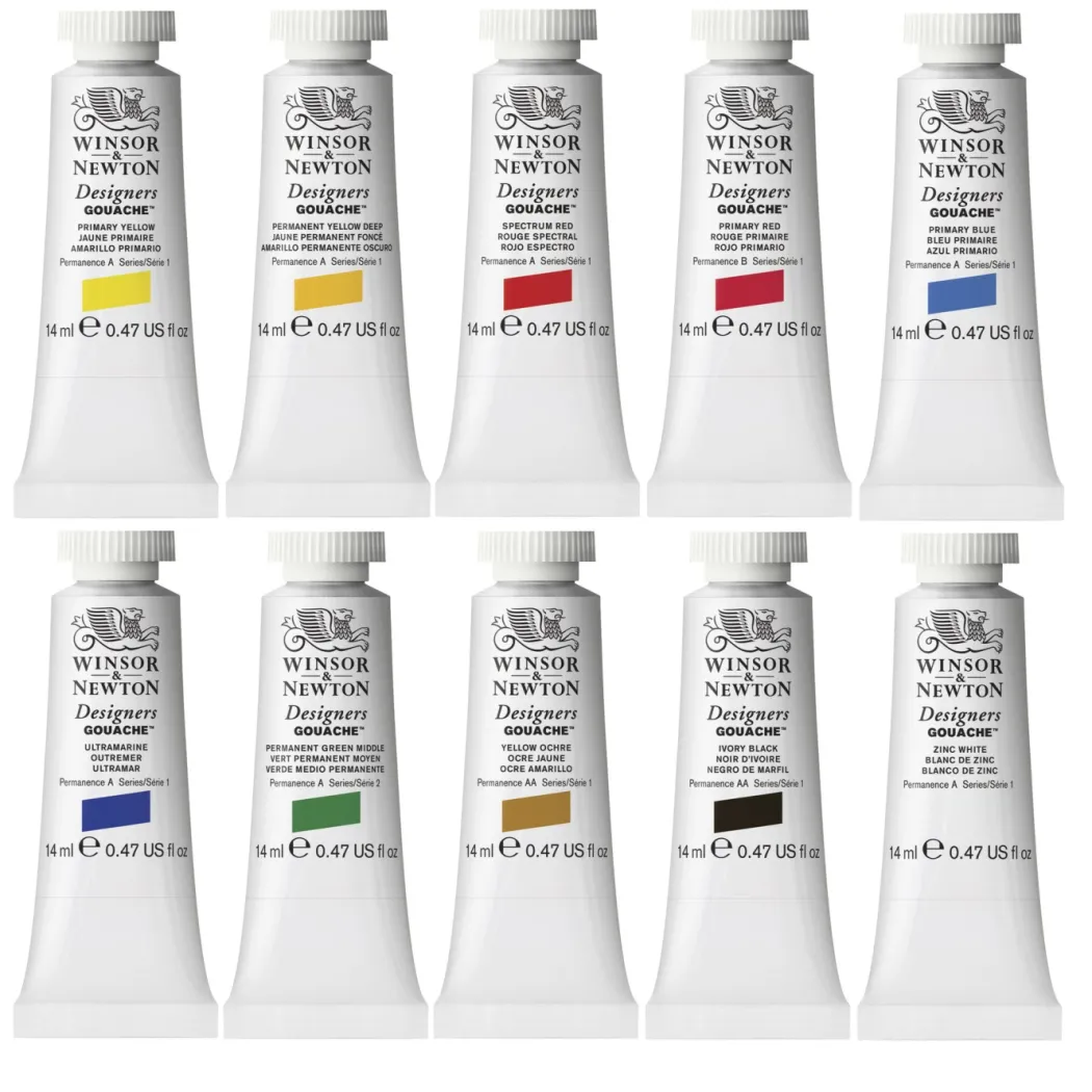 Gouachefärg Intro set 10x14 ml