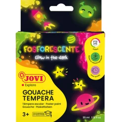 Gouachefärg 4x35 ml Glow in the Dark (3 år+)