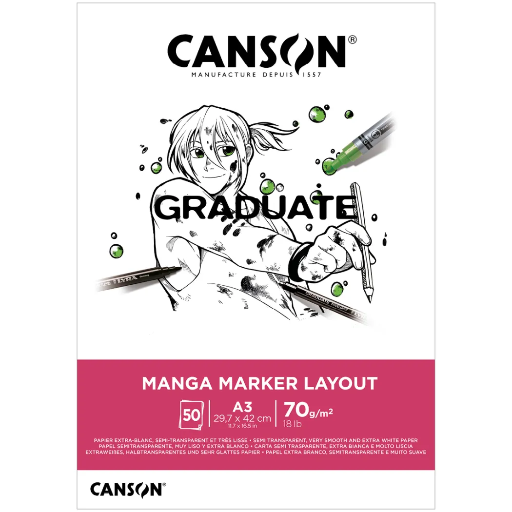 Graduate Manga Marker Layout Pad A3 70g