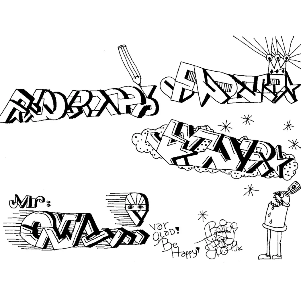 Graffiti Coloring Book