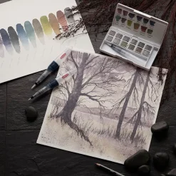 Graphitint Paint Pan 12-set halvkoppar