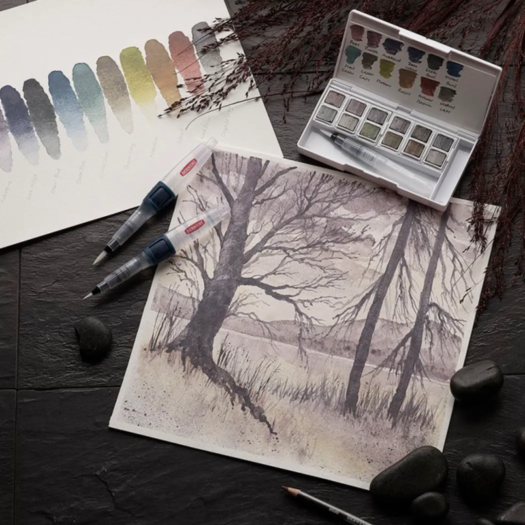 Graphitint Paint Pan 12-set halvkoppar