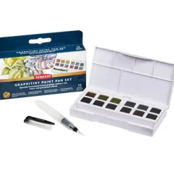 Graphitint Paint Pan 12-set halvkoppar