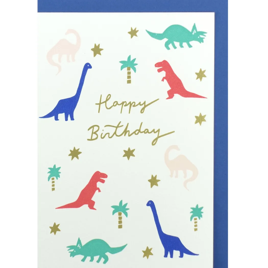Gratulationskort med kuvert Dinosaurier