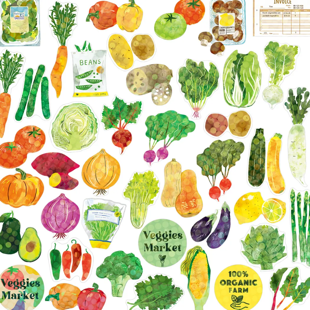 Hako Stickers Veggies Market