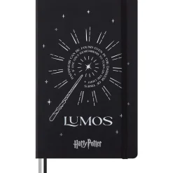Hard Cover Notebook Large Harry Potter Lumos