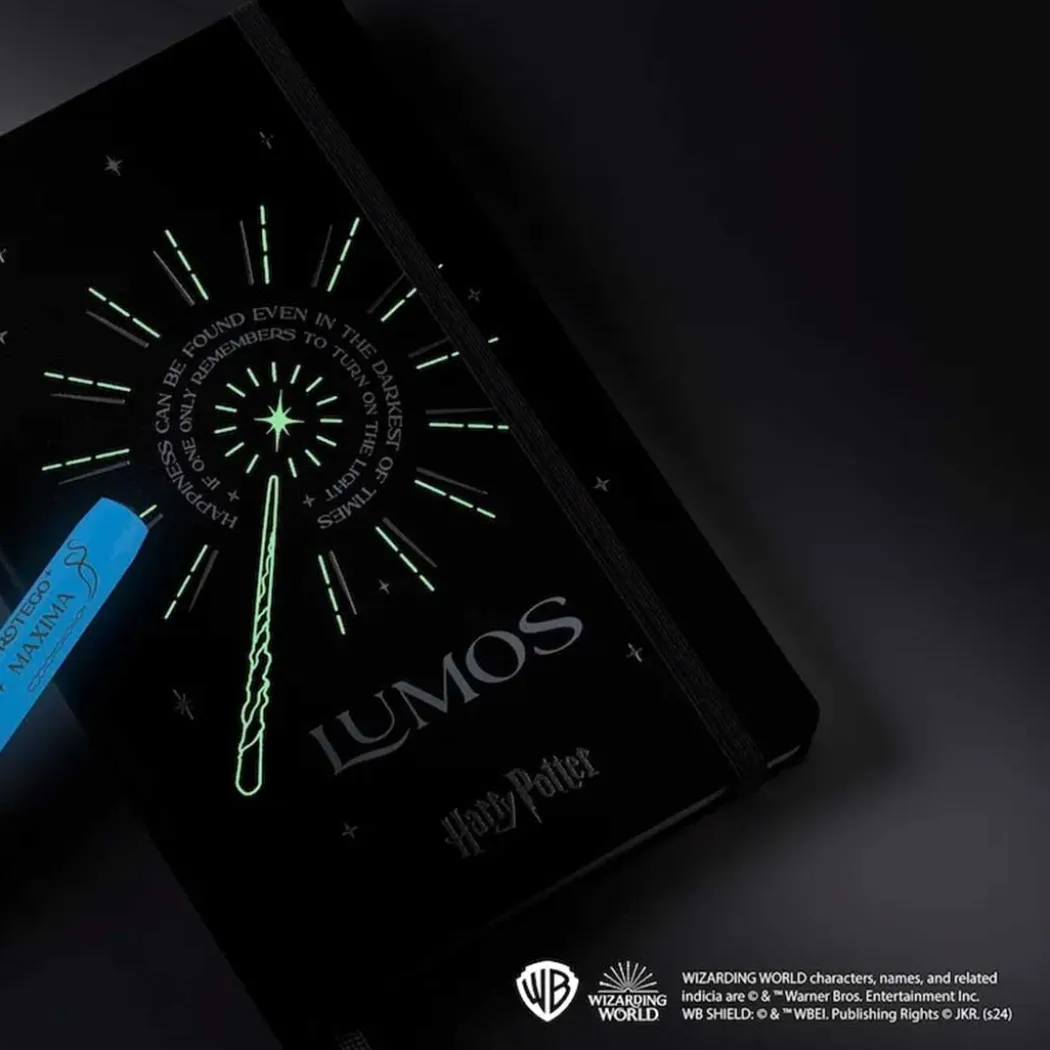 Hard Cover Notebook Large Harry Potter Lumos