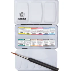 Horadam Aquarell Half Pans 12-set + pensel