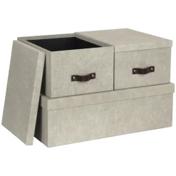 Inge Förvaringsbox 3-set Linne