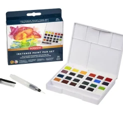 Inktense Akvarellfärg 24-set halvkoppar