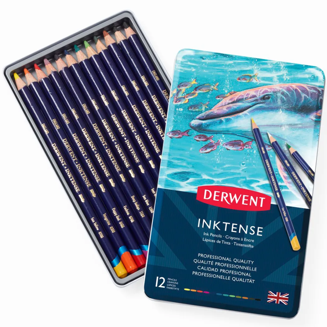 Inktense Akvarellpennor 12-set