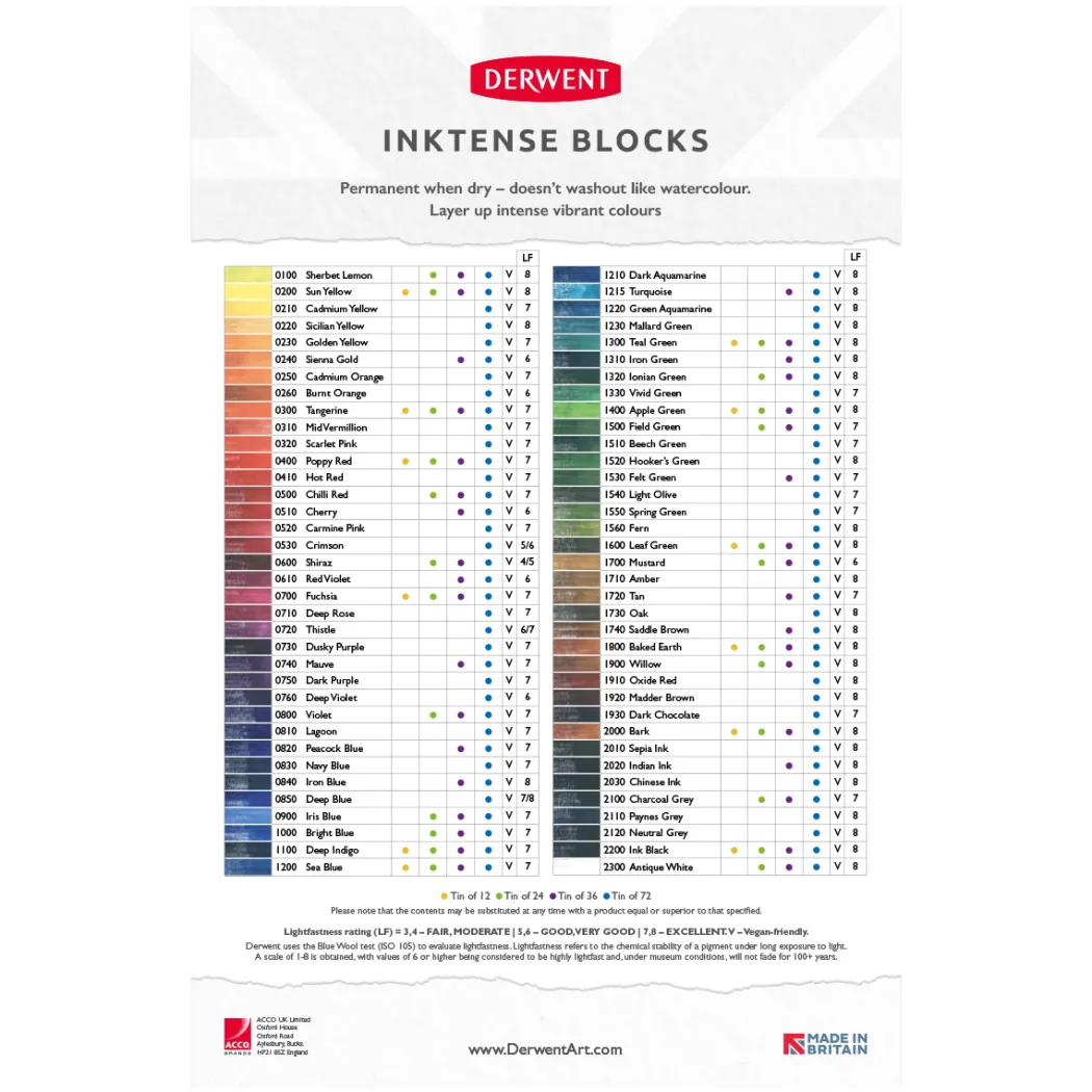 Inktense Blocks 12-set