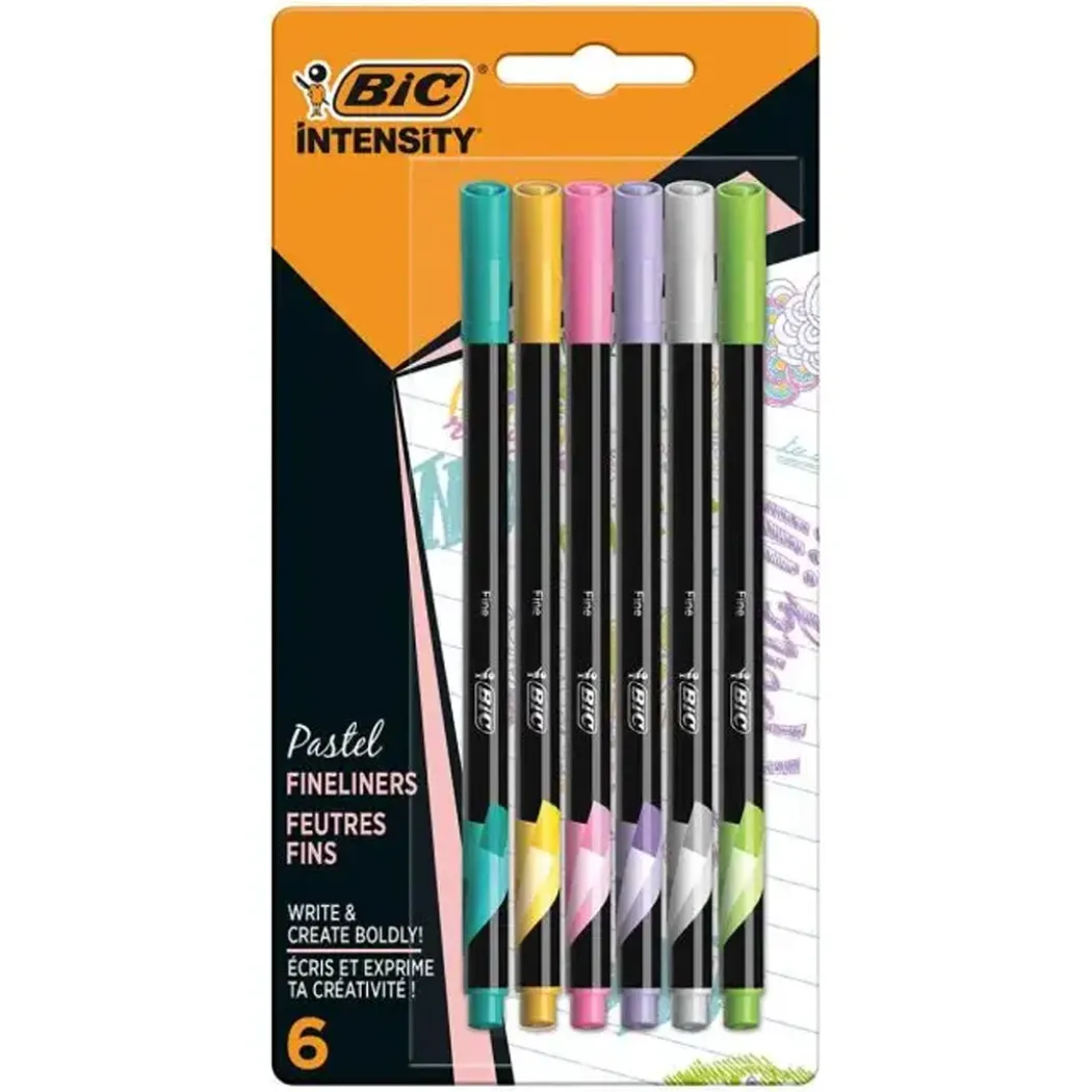Intensity Fineliner 6-set Pastel Colors