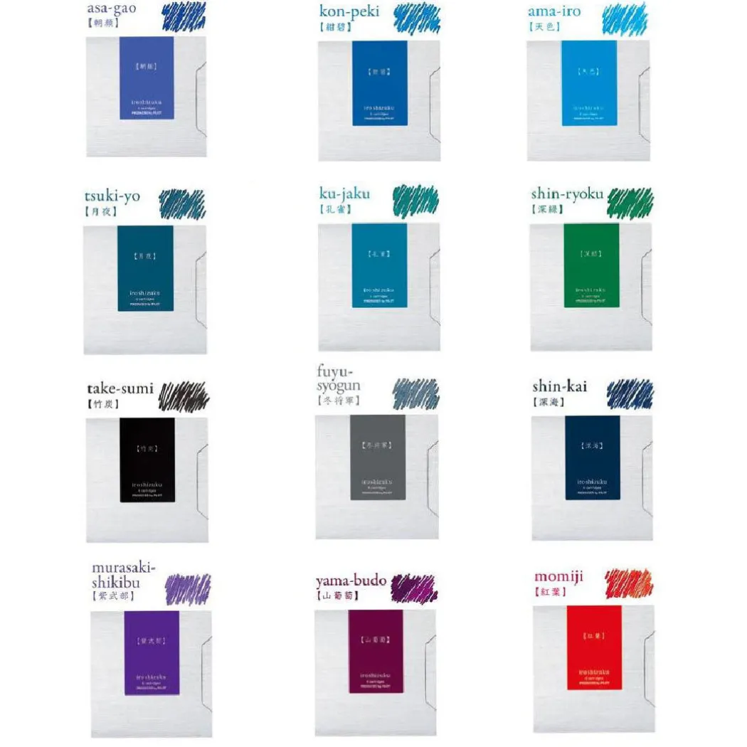 Iroshizuku Reservoarpatroner 6-pack