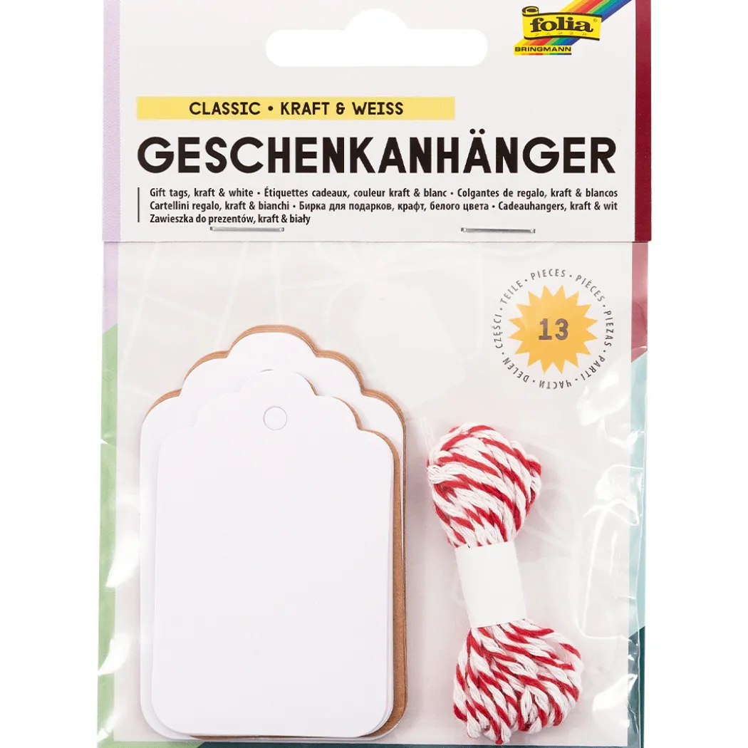 Juletiketter Manillamärken klassisk 12-pack