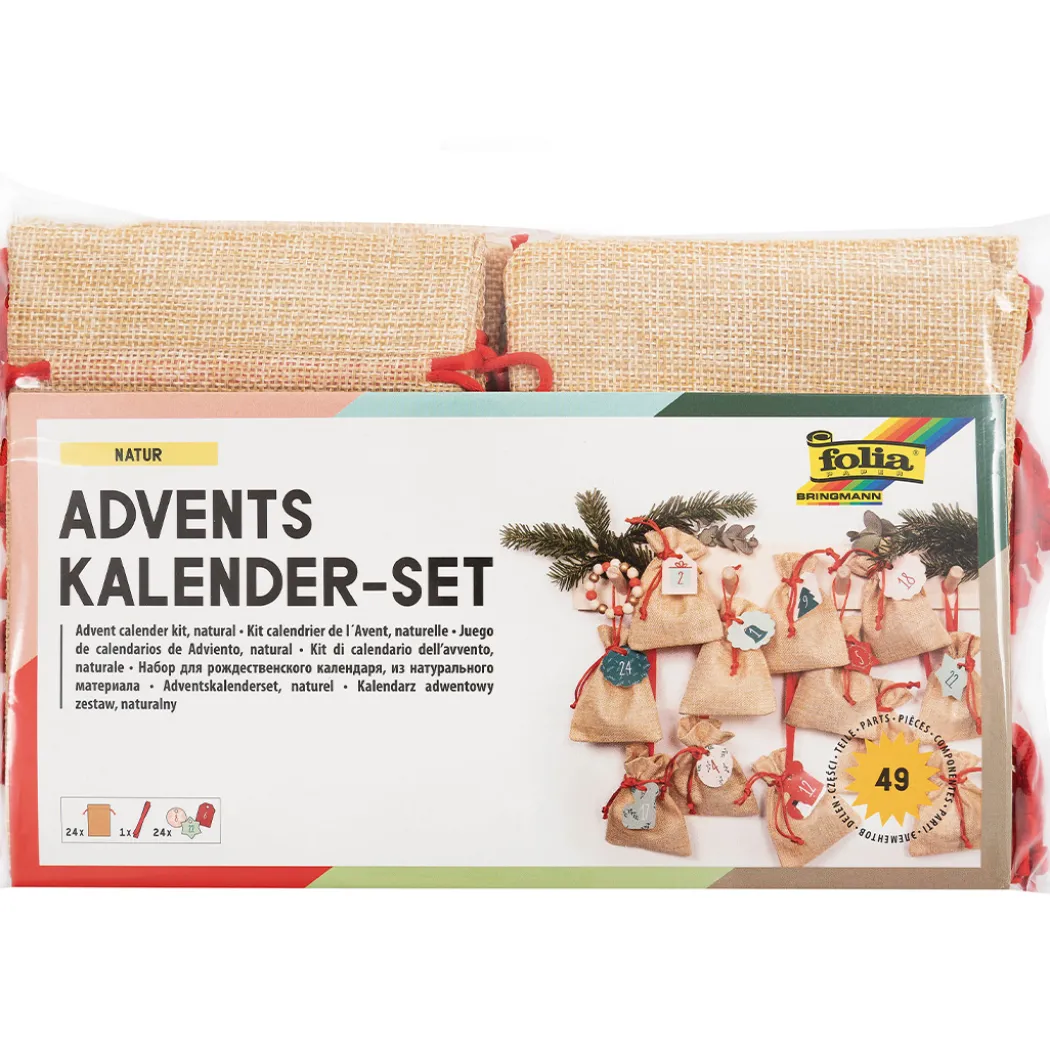 Jutepåsar till Advetskalender 24-pack