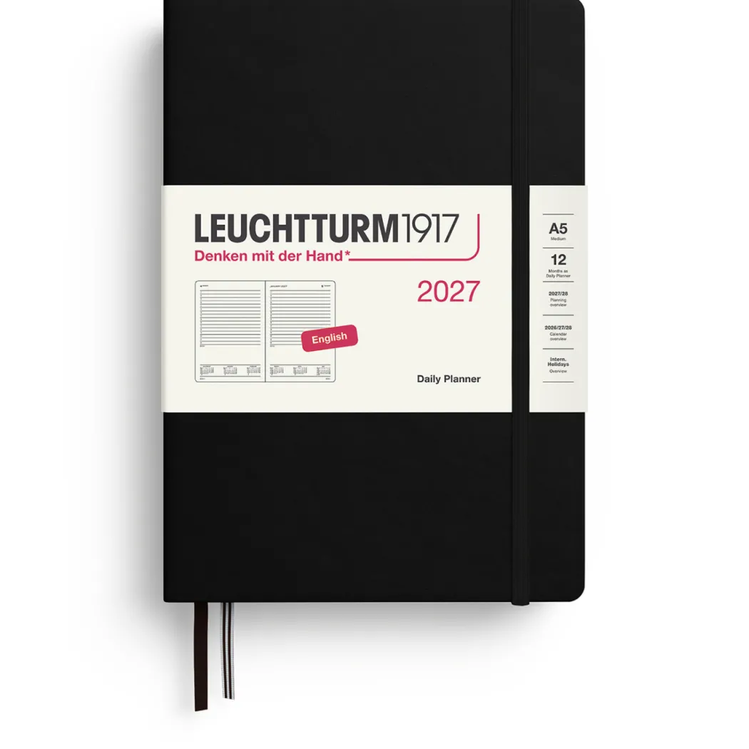 Kalender Daily Planner 2027 A5 Black