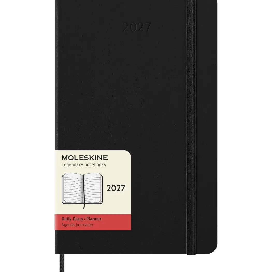 Kalender 12M Daily 2027 Hardcover Large Black